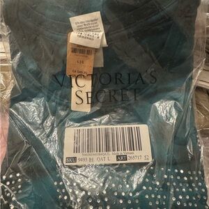Victoria's Secret PINK Teal Rhinestone T Shirt